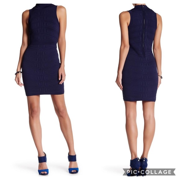 PARKER sleeveless mock-neck dress